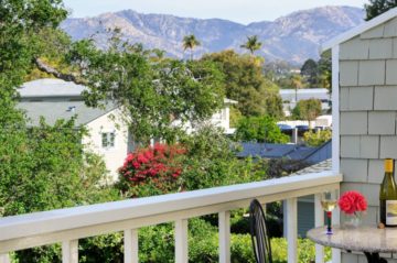 A view of White Rabbit Balcony Room with Santa Ynez Mountains, Santa Barbara, CA